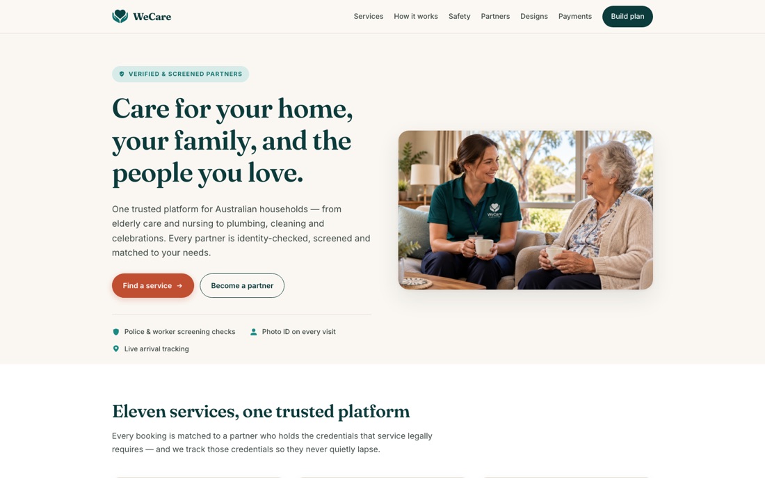 WeCare — care for your home, your family and the people you love
